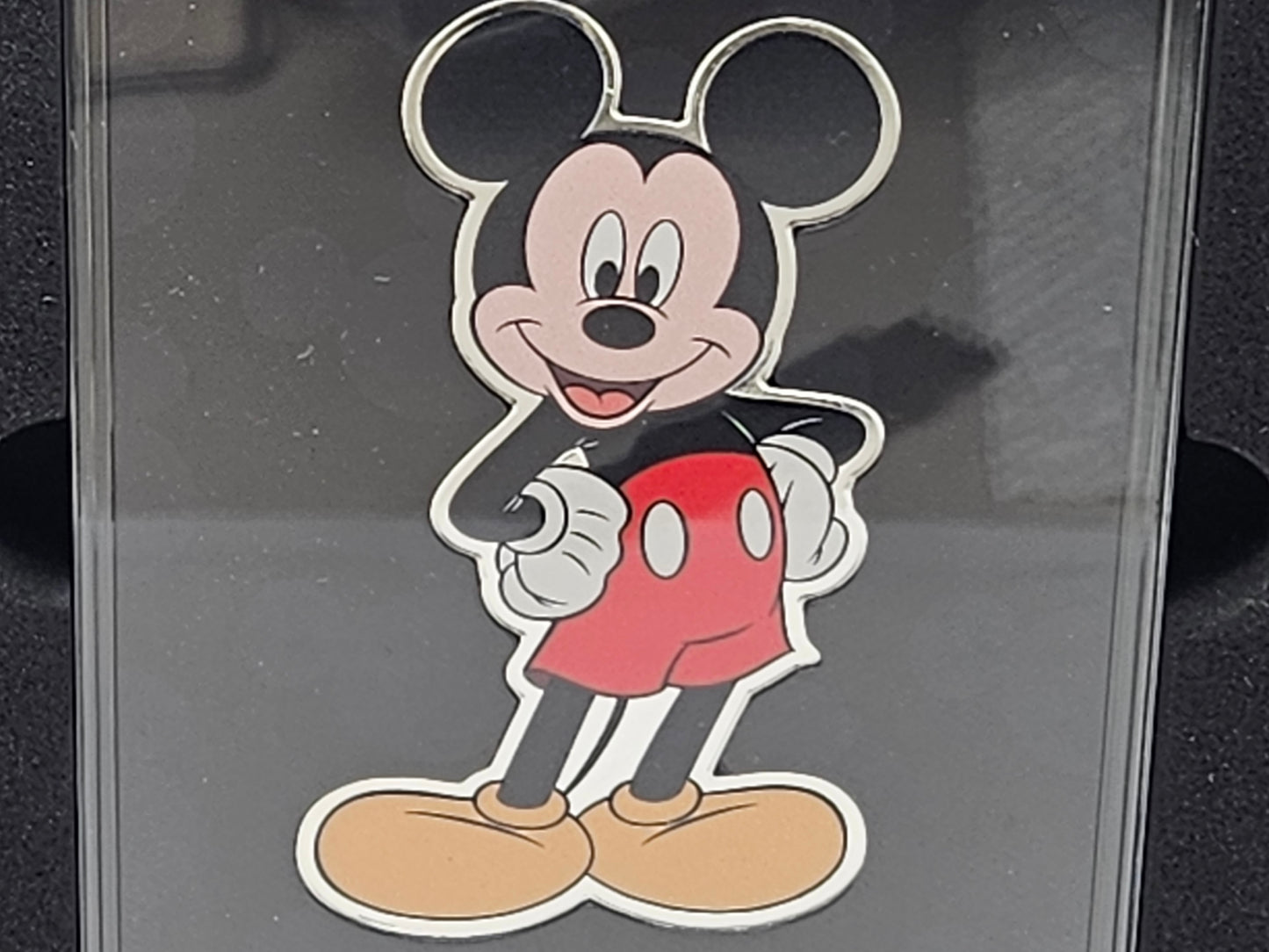 1oz Silver .999 Fine Silver Colored Mikey Mouse Silver in Collectors Case .999 Silver Coin