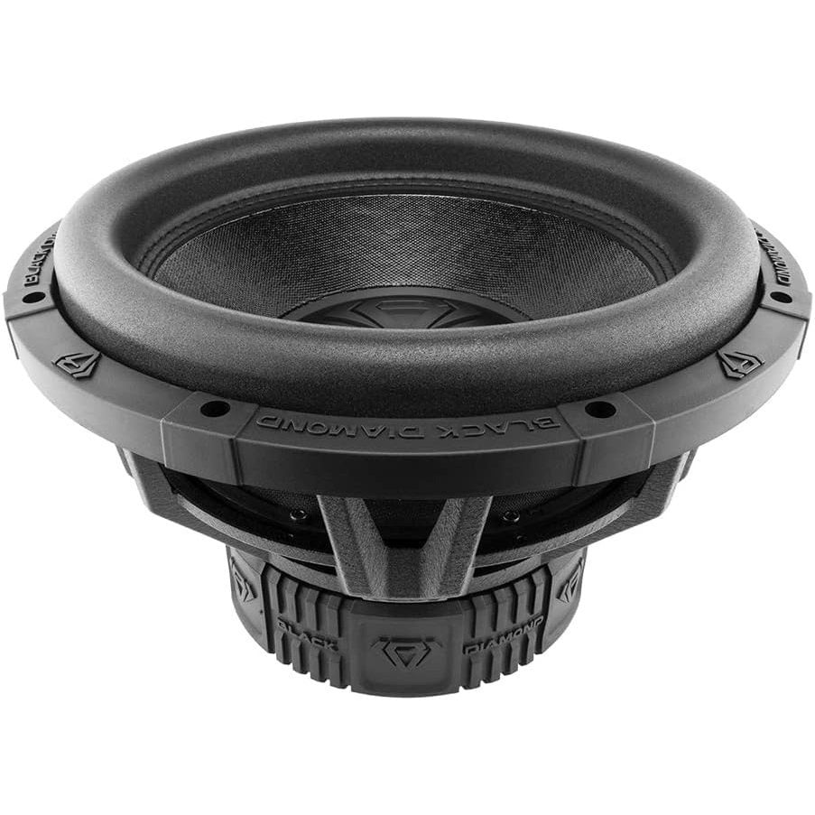 BLACK DIAMOND DIA-T12.4D 12" Car Audio Subwoofer with Aluminum Basket 2000 Watts Dual Voice Coil 4+4 DVC 4 Ohm (1 Speaker)