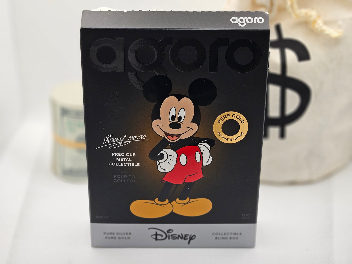 1oz Silver .999 Fine Silver Colored Mikey Mouse Silver in Collectors Case .999 Silver Coin