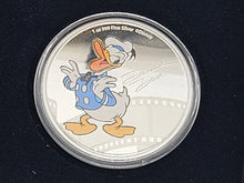 Load image into Gallery viewer, 1oz Silver .999 Fine Silver Colored Donald Duck Silver in Collectors Box .999 Silver
