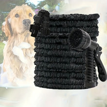 Load image into Gallery viewer, Durable Expandable Garden Hose With 7-Mode Nozzle For Dog Cleaning, Plant Watering, Car Wash, And Pet Shower
