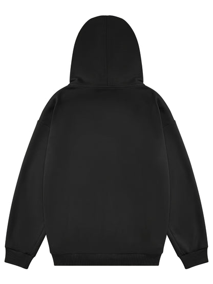 Trendy Womens Letter Print Hoodie - Full Zipper, Long Sleeve Casual Sweatshirt with Comfortable Pockets - Relaxed Fit, Soft & Stylish Womens Clothing