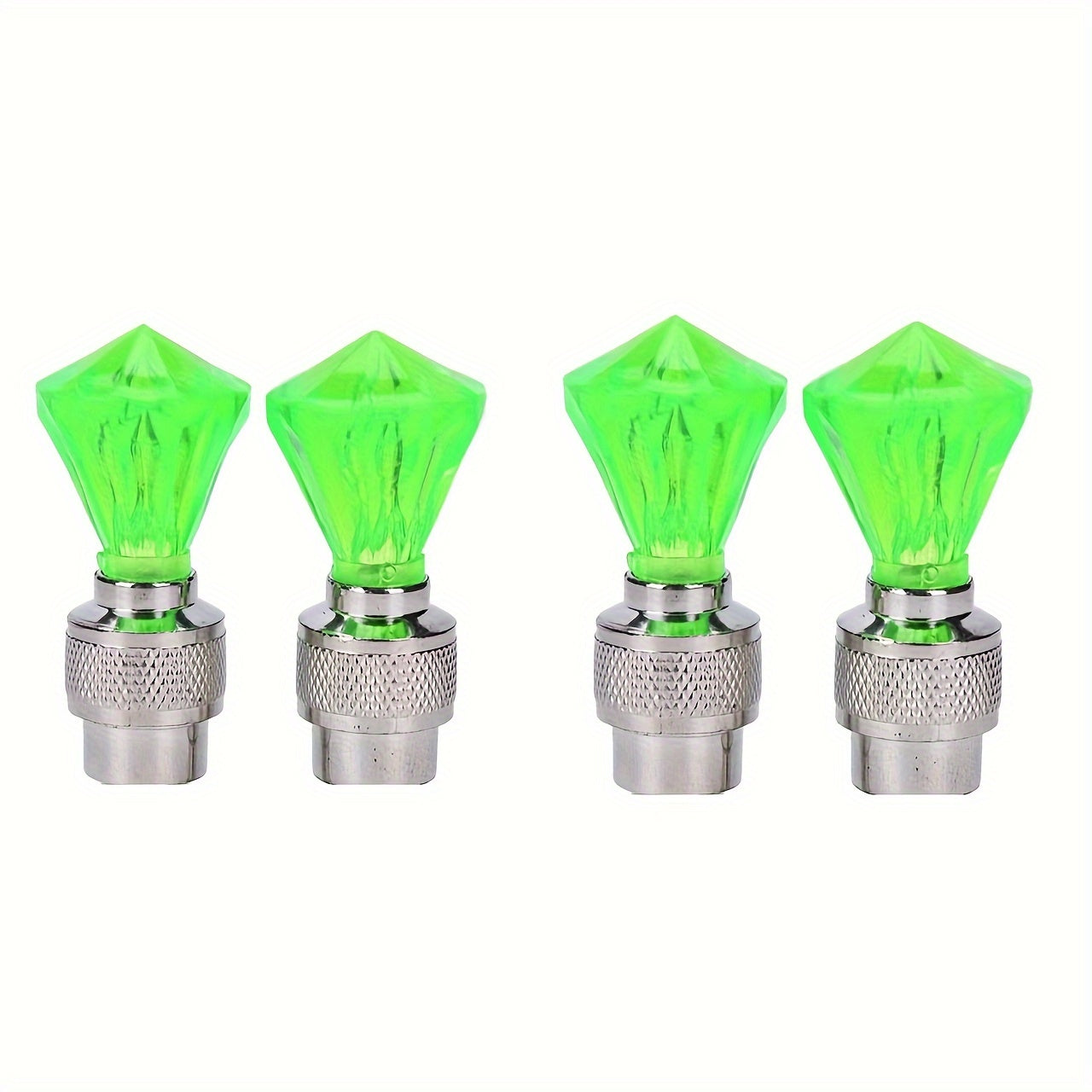 Cubidupi 4/8/16pcs Universal Fit LED Wheel Rim Lights, Plastic Material, Waterproof and Sun-Resistant, for Cars and Motorcycles, Blue and Green Breathing Fire Effect, Tire Valve Decoration