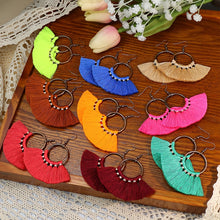 Load image into Gallery viewer, 9 Pairs Boho Earrings Round Colorful Tassel Drop Earrings Charms Jewelry Gift Birthday Gifts For Women Wife Girls Her
