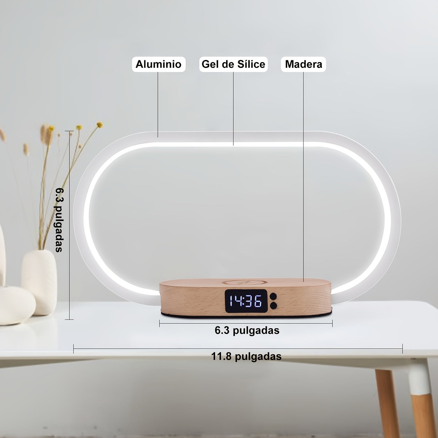 Advanced LED Desk Lamp with Wireless Charger, USB Port, and Multi-Functional Clock - Foldable, Adjustable, and Energy-Efficient - Perfect for Desktop, Bedroom, Bedside, Office, and Study