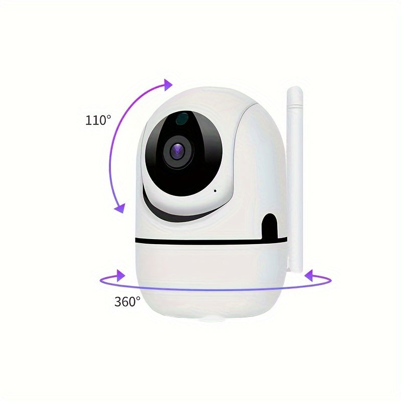 1pc High-definition Camera, 2.4G Wireless Wifi Security Home Camera, Baby And Pet Monitor, 1080P Wireless Automatic Tracking Monitor, Motion Detection And Tracking, Night Vision, Two-way Voice, High Security