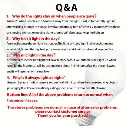 Energetic Motion Sensor Light Bulb, 9W(60 Watt Equivalent), Indoor/Outdoor Automatic Activated by Motion, A19, E26, 6000K Dusk to Dawn Security Bulbs for Entrance, Porch, Stairs, Hallway, 1 Pack