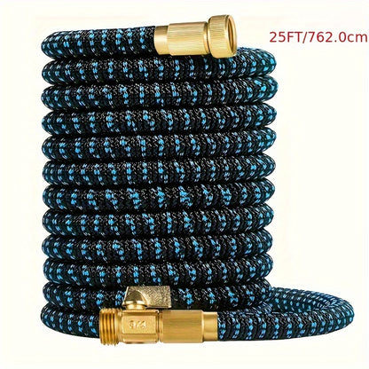 Super-Duty 3/4 Expandable Garden Hose - Magic Flexible & High-Pressure Resistant - Ideal for Car Wash & Lawn Irrigation - Telescopic Design, 4 Sizes, 2 Colors, American Standard