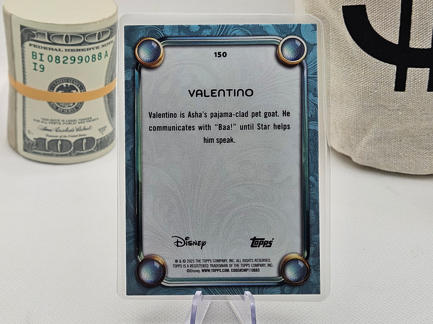 1 Grain Pure Silver Bar in Premium Card Assay .999 Disney Collectable Card Valentino