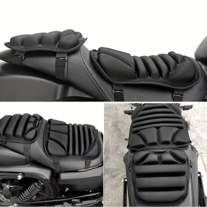 Universal Motorcycle Seat Cushion Cover - Premium Lycra Fabric, Breathable, Shock-Absorbing, Non-Inflatable - Compatible with Most Motorcycles, Front and Rear Seat, Comfort and Support Accessory