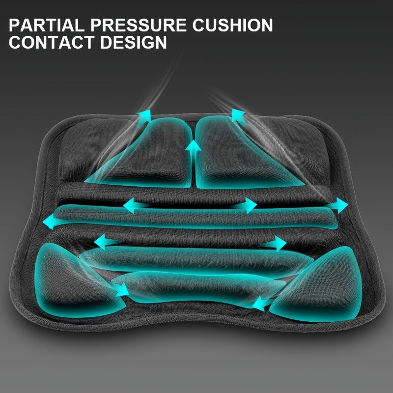 Universal Motorcycle Seat Cushion Cover - Premium Lycra Fabric, Breathable, Shock-Absorbing, Non-Inflatable - Compatible with Most Motorcycles, Front and Rear Seat, Comfort and Support Accessory