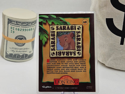 1 Grain Pure Silver Bar in Premium Card Assay .999 Disney Collectable Card Sarabi