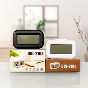Sleek Digital Alarm Clock with Temperature Sensor, Luminous LED Display, Sleep Timer - A Chic, Smart Room Decor Piece