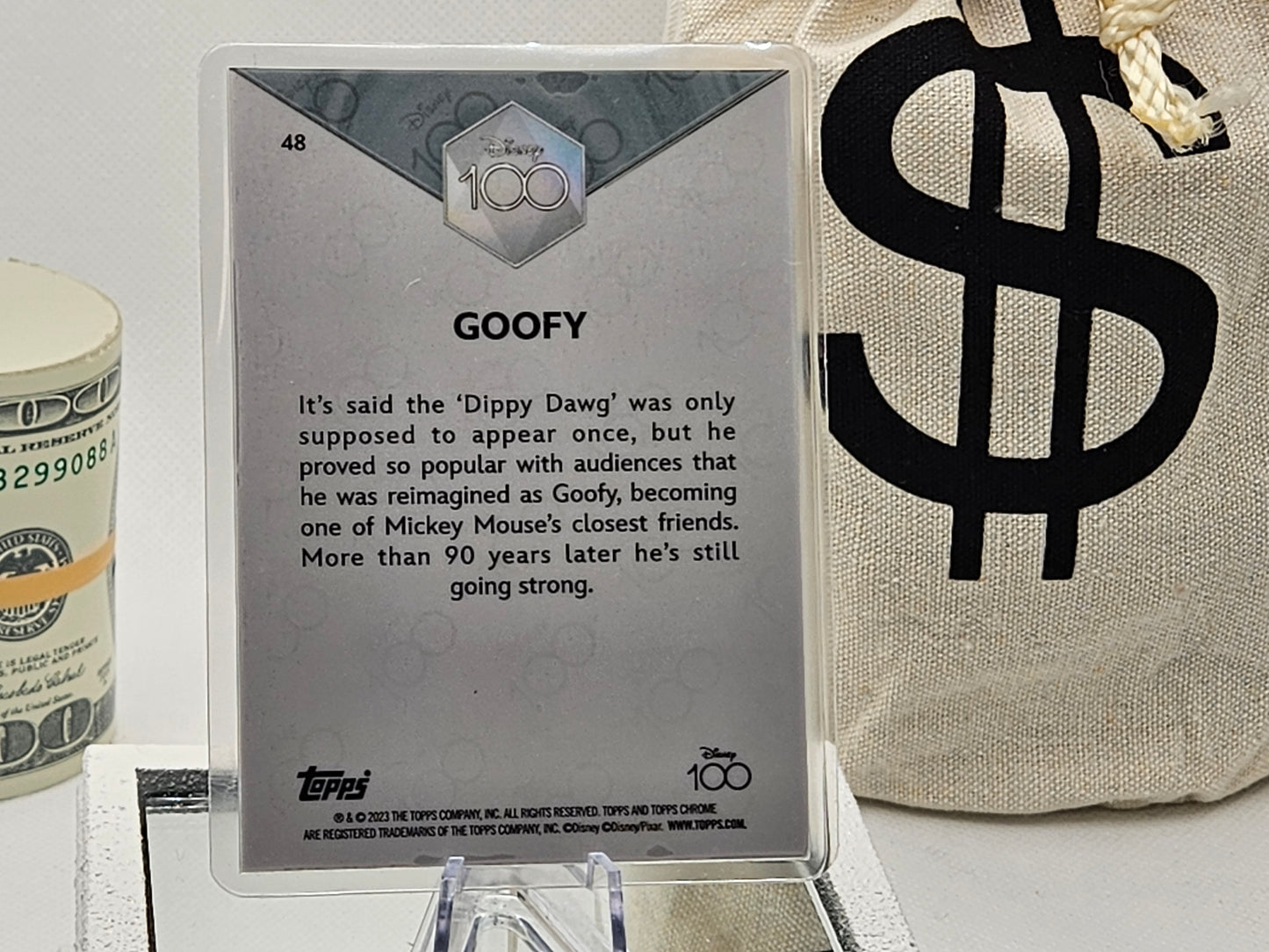 1 Grain Pure Silver Bar in Premium Disney Assay Card .999 Goofy Collectable Card