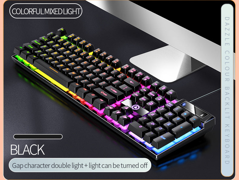 Universal Gaming Keyboard USB Wired Keyboard, Luminous Keyboard For Computer Laptop Notebook Easter Gift