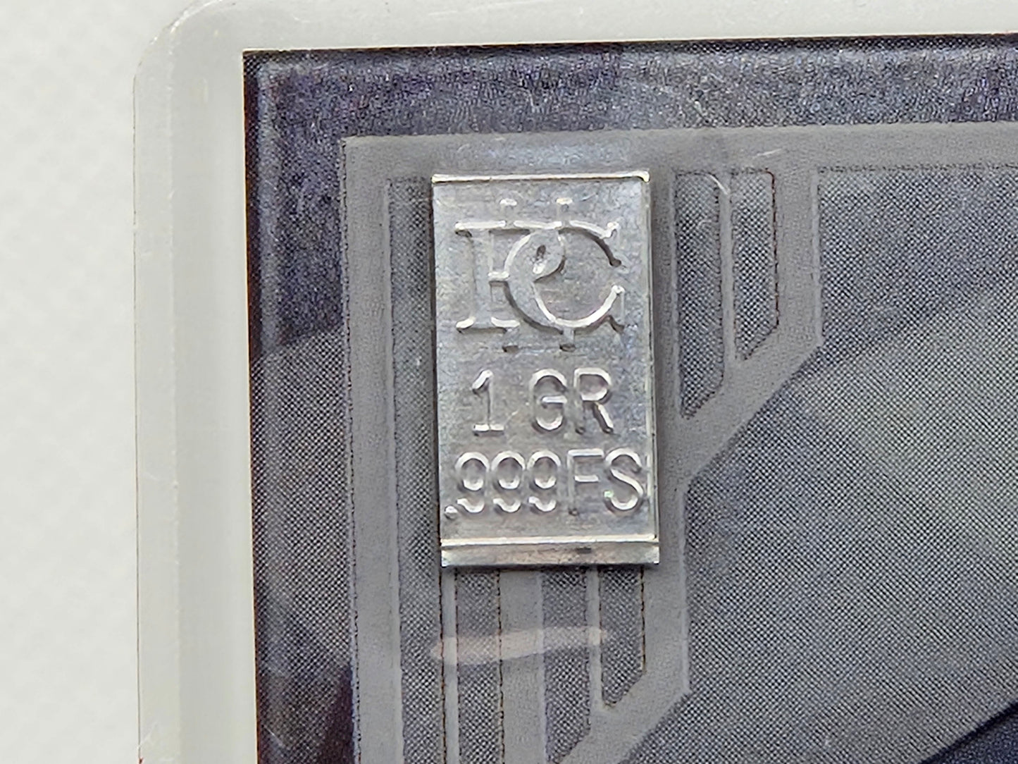 1 Grain Pure Silver Bar in Premium Disney Silver Bar in Card Assay .999 Hades