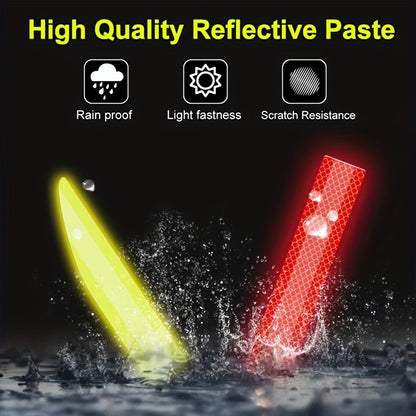5pcs/set Car Reflective Sticker Warning Rear Safety Cover Anti-Collision Protection Sticker Rear Collision Prevention Warning Sticker Car Accessories