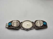 Load image into Gallery viewer, Amazing Native American Sterling Silver Bracelet Jewelry with Turquoise
