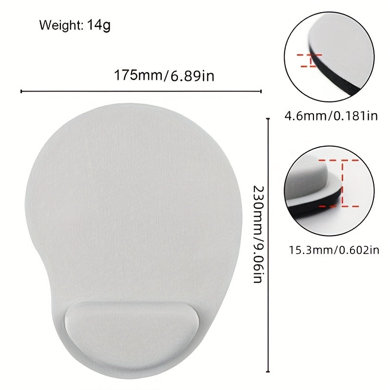 [One Ergonomic Wrist Support Cushion] Ergonomic EVA Wrist Support Cushion, Non-Slip Memory Foam Mouse Pad, Comfortable Skin-Friendly Desk Rest for Office Computer Use