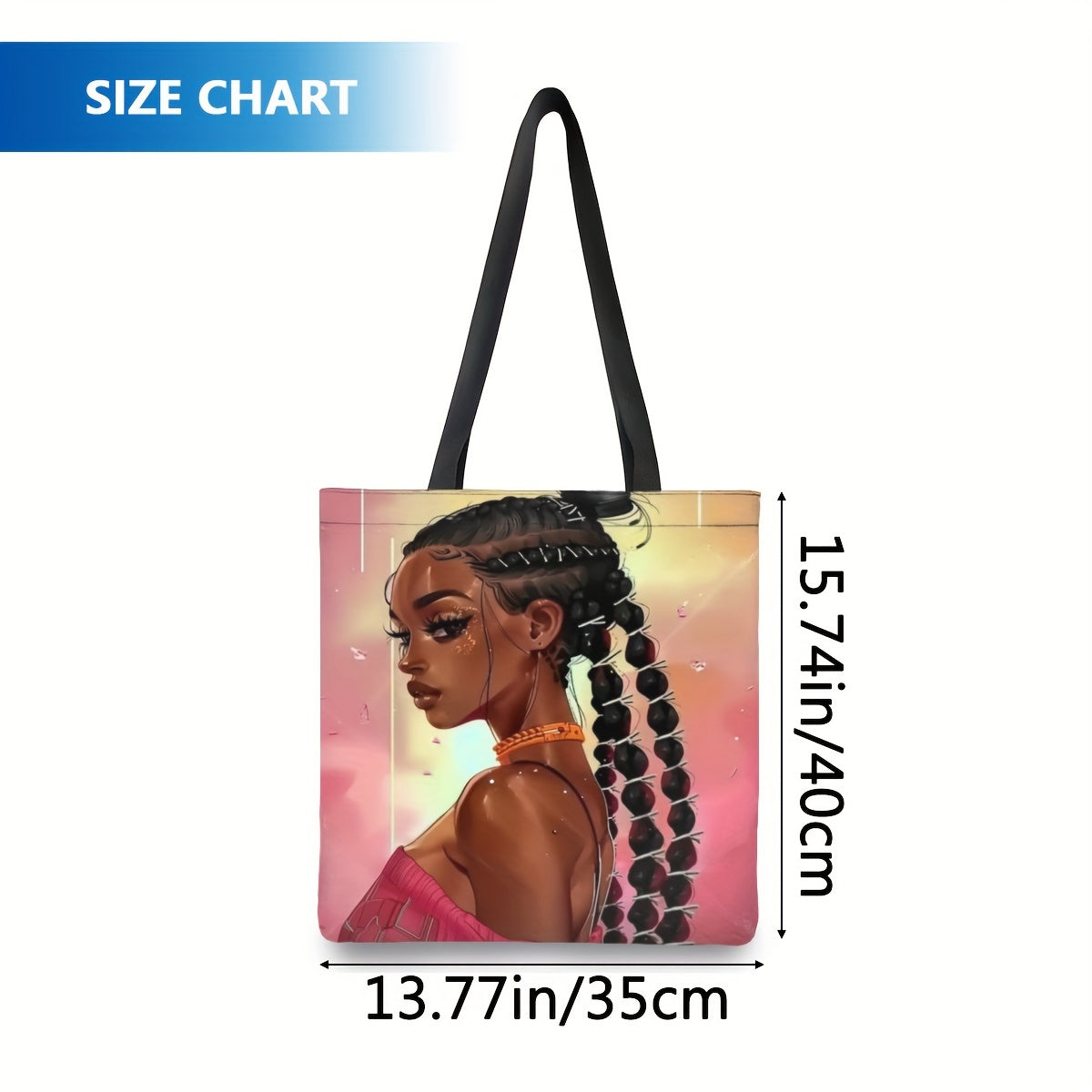 Vibrant African Print Women'S Shoulder Bag - Spacious & Durable, Ideal For Beach, Shopping & Groceries - Leak-Proof Polyester Tote With Wrist Strap, Perfect Gift For Her