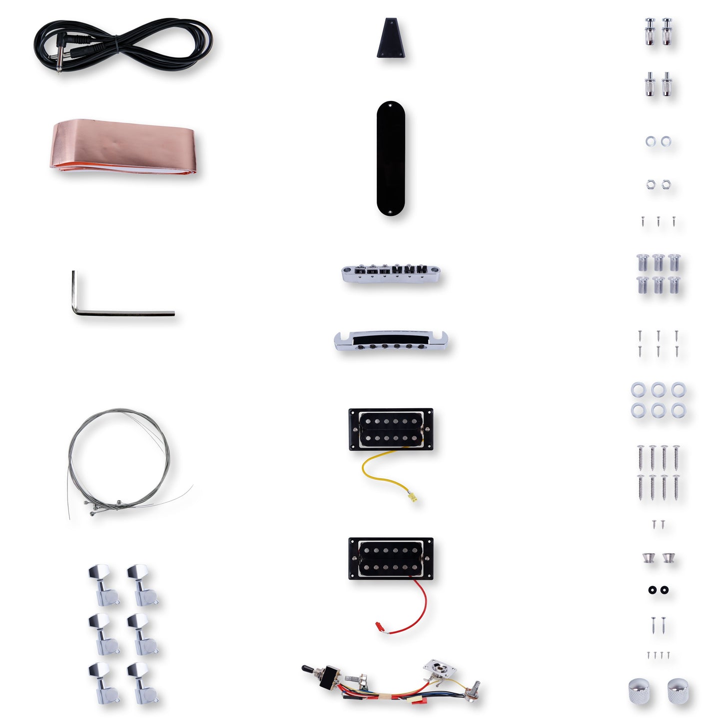 AX Style DIY Electric Guitar Kits - Mahogany Body, Mahogany Neck and Ebony Fingerboard - Fully Components Included