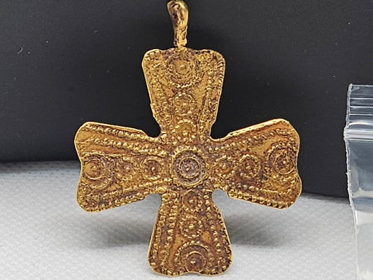 Very Rare Gold Byzantine Cross Recovered from a Shipwreck