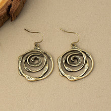 Load image into Gallery viewer, 1pair Vintage Geometric Drop Dangle Earrings - Silver Plated for Women&#39;s Party and Holiday Decor Gifts
