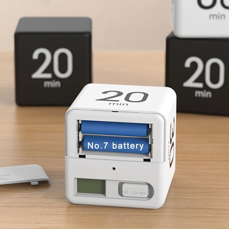 1pc, Lightweight LCD Cube Timer, Countdown Reminder Mini Kitchen Alarm Clock for Shower/Study/Cooking, Time Management, Sports, Practical Kitchen Timer