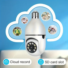 Load image into Gallery viewer, 1pc Smart Light Bulb Security Camera, E27 Base, 360° Panoramic View, Motion Detection, Two-Way Audio, Indoor/Outdoor, Enhanced Home Safety
