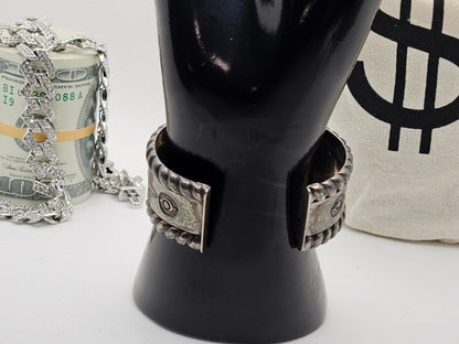 Amazing Vintage Native American Sterling Silver Jewelry with Turquoise Bracelet