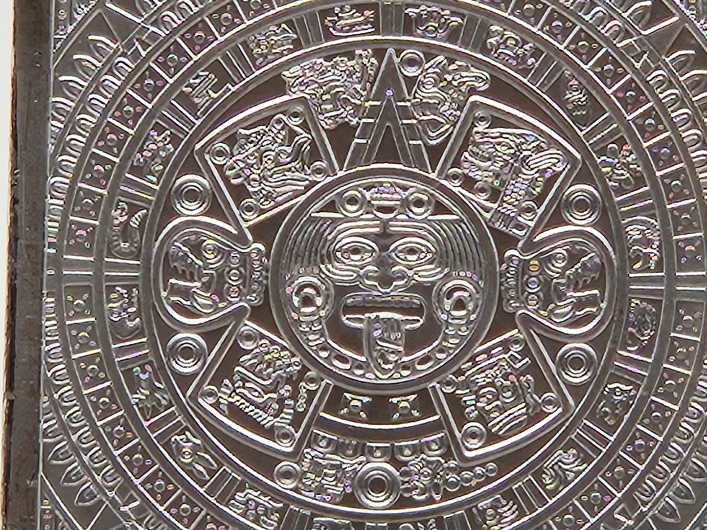 1oz Silver Bar, Aztec Art .999 Fine Silver Proof New Uncirculated GSM