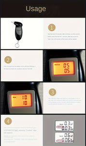 Portable Digital Breathalyzer - Accurate Blood Alcohol Content Test, Battery-Free Operation, Ideal for Car Accessories