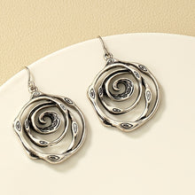 Load image into Gallery viewer, 1pair Vintage Geometric Drop Dangle Earrings - Silver Plated for Women&#39;s Party and Holiday Decor Gifts
