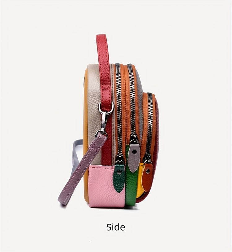 Mini Crossbody Cellphone Bag - High-Quality Genuine Leather, Fashionable Handbag for Women, Stylish Shoulder Bag with Adjustable Strap, Spacious Messenger Sac for Mobile Phones and Essentials - Designer Fashion Accessory