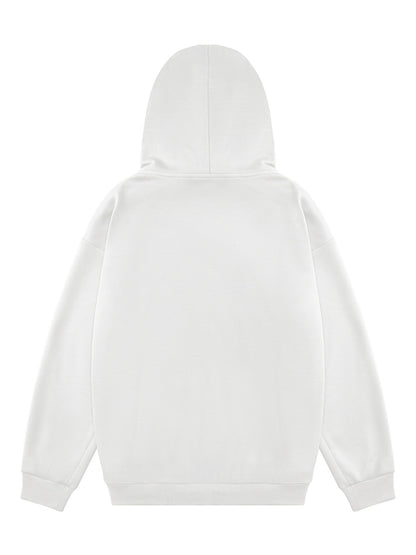 Trendy Womens Letter Print Hoodie - Full Zipper, Long Sleeve Casual Sweatshirt with Comfortable Pockets - Relaxed Fit, Soft & Stylish Womens Clothing