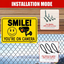 Load image into Gallery viewer, 2pc 2-Pack Outdoor Security Camera Signs, UV-Resistant Aluminum, 10x7 Inches, Driveway Alert for Home, Business, and CCTV
