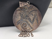 Load image into Gallery viewer, Original Native American Made Real Silver Pendant Indian with Knife
