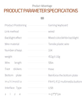 Load image into Gallery viewer, Universal Gaming Keyboard USB Wired Keyboard, Luminous Keyboard For Computer Laptop Notebook Easter Gift
