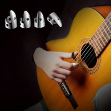 Load image into Gallery viewer, [12 Pieces Adjustable Steel Picks] 12 Pieces Steel Finger Picks Set, Including Stainless Steel Finger Picks And Thumb Picks, Metal Finger Picks Adjustable Bass Finger Picks For Guitar, Banjos And Other Instruments
