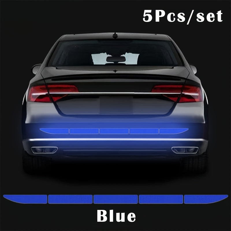 5pcs/set Car Reflective Sticker Warning Rear Safety Cover Anti-Collision Protection Sticker Rear Collision Prevention Warning Sticker Car Accessories