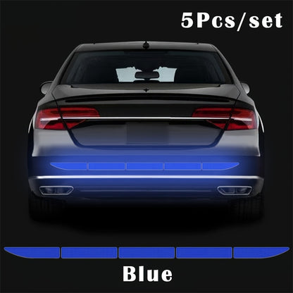 5pcs/set Car Reflective Sticker Warning Rear Safety Cover Anti-Collision Protection Sticker Rear Collision Prevention Warning Sticker Car Accessories