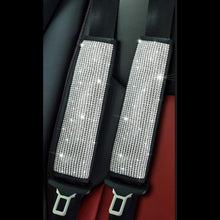 Load image into Gallery viewer, 2pack Car Setting Seat Belt Protector Leather Bag Edge Shoulder Protector Car Interior Full Of Artificial Diamonds Modified Decoration Supplies
