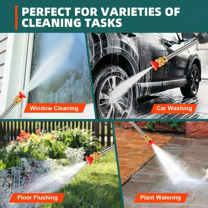 Portable Cordless Handheld High Pressure Car Wash Gun, 2 Rechargeable Battery Powered, Nozzle Stainless Steel Handheld Pressure Car Wash Gun Cleaning Kit For Car Detailing, Fencing, Floor Cleaning, Plants And More.