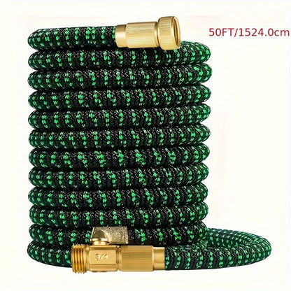 Super-Duty 3/4 Expandable Garden Hose - Magic Flexible & High-Pressure Resistant - Ideal for Car Wash & Lawn Irrigation - Telescopic Design, 4 Sizes, 2 Colors, American Standard