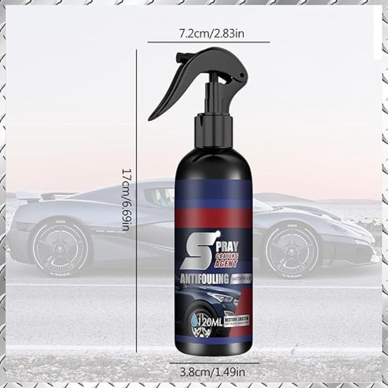 3-In-1 Car Coating Spray, Suitable for Car Paint: Fast Coating Agent - Fast Coating Car Wax Polish Waterless Car Wash Agent - Car Coating Spray - Plastic Coating Agent - Nano Coating Spray Automobile coating