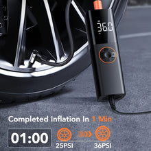 Load image into Gallery viewer, Tire Inflator Portable Air Compressor, 12V DC Auto Air Pump for Car Tires, 150PSI Electric Tire Pump with Digital Pressure Gauge, LED Light for Car Motorcycle Bike Ball, Car Accessories, for DC only.
