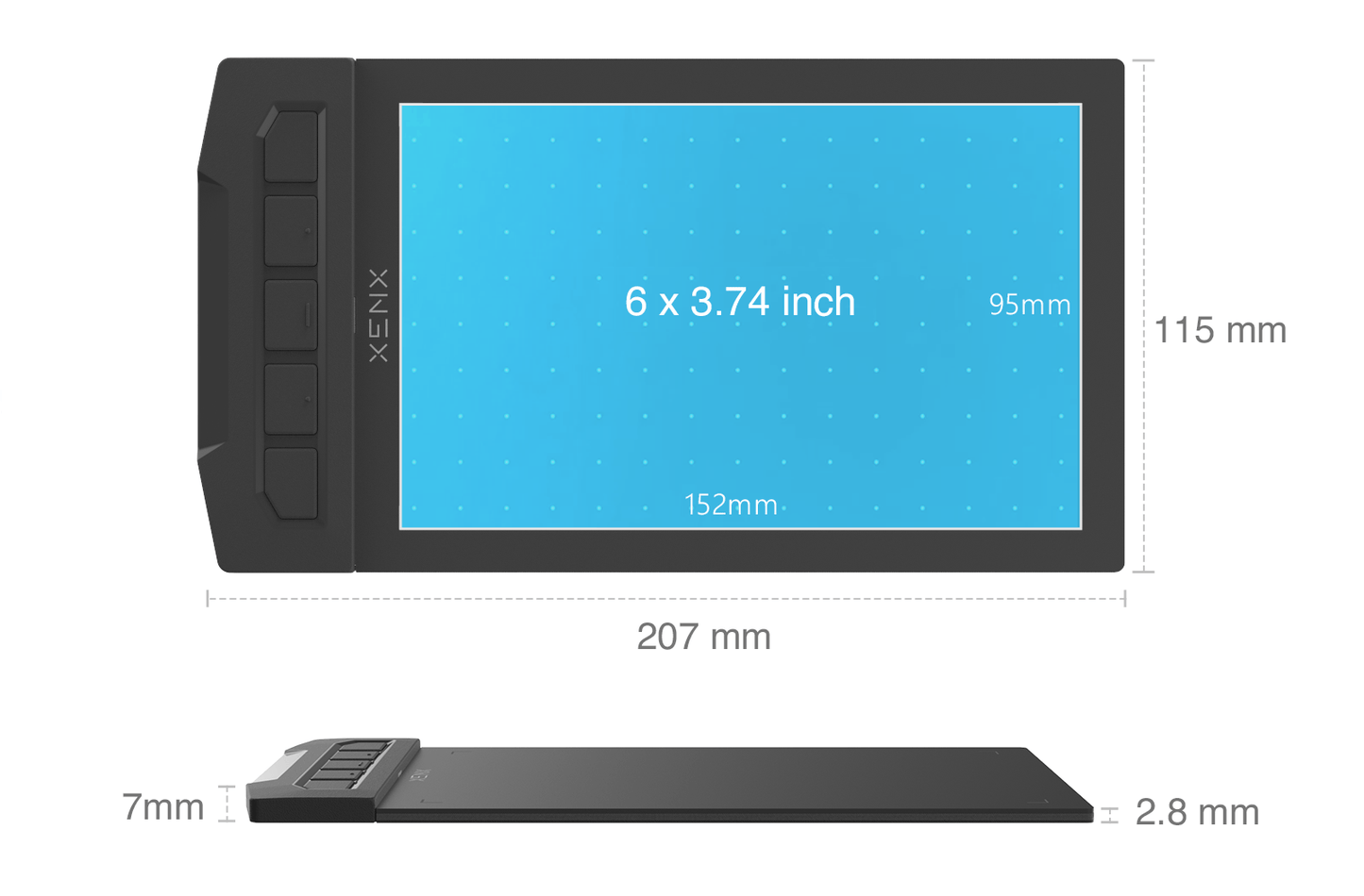 Convenient Thin and Light XENX Digital Tablet Computer, Handdrawn Tablet for Drawing, Handwritten Tablet Supporting Online Course and Mobile Phone Connection