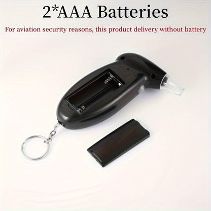 Portable Digital Breathalyzer - Accurate Blood Alcohol Content Test, Battery-Free Operation, Ideal for Car Accessories