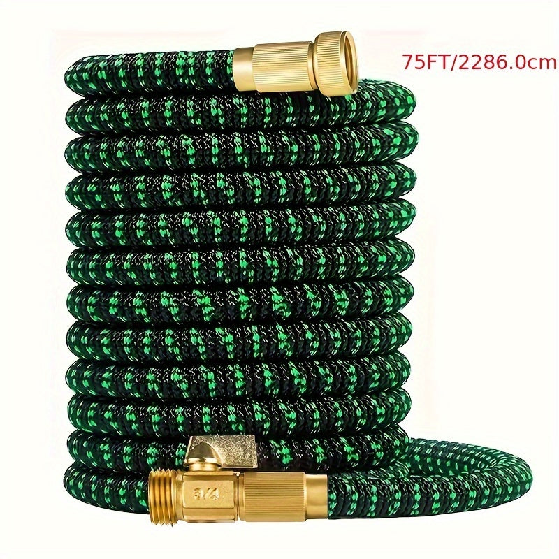 Super-Duty 3/4 Expandable Garden Hose - Magic Flexible & High-Pressure Resistant - Ideal for Car Wash & Lawn Irrigation - Telescopic Design, 4 Sizes, 2 Colors, American Standard