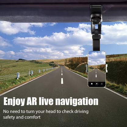 Universal 1080° Rotating Sun Visor Cellphone Car Holder - Multi-Functional Mobile Phone Mount for iPhone 7 Inch Support with Telephone Compatibility - Easy Installation and Adjustable Viewing Angle